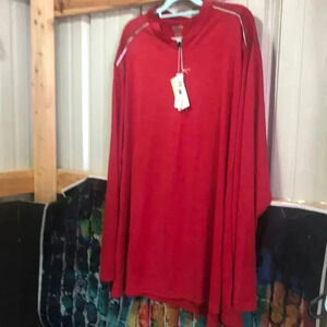 Core 365 big mens zip pull over 5XL classic red heathered